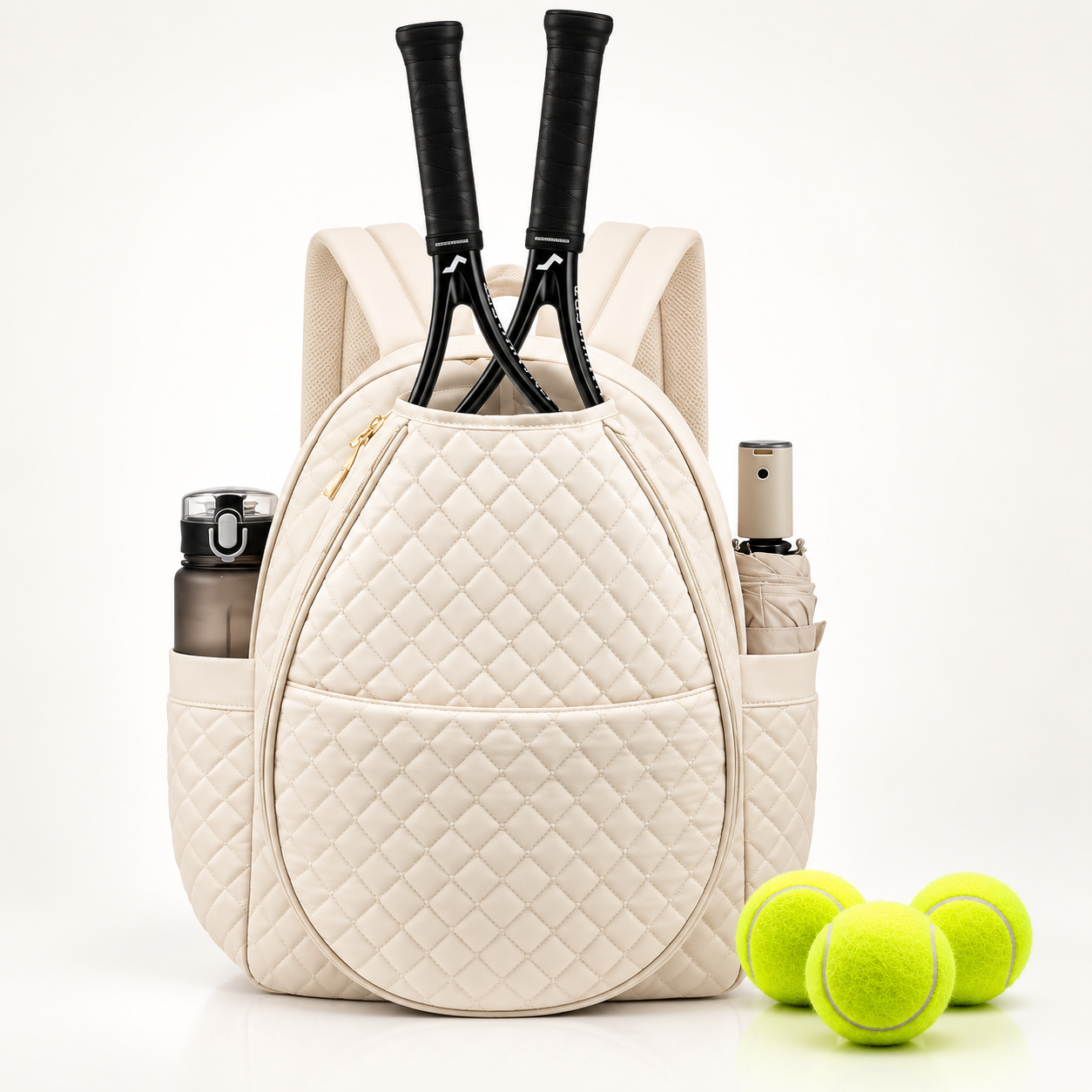 Quilted Shoulder Crossbody Tennis Bag